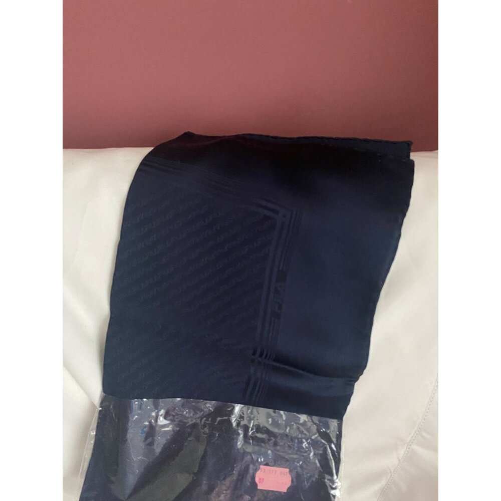 NWT Vintage Fila navy blue silk scarf